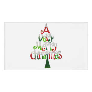 とても愉快なクリスマスツリー 名札