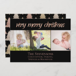 とても愉快なクリスマス |バラモダン金ゴールドシック写真 シーズンカード