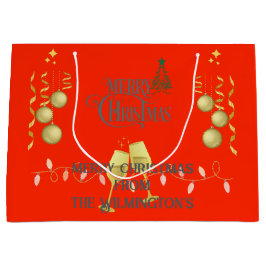 とても愉快なクリスマス ラージペーパーバッグ