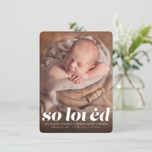 とても愛された青い写真の誕生 案内状 (スタンド正面)