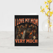 とても愛しているよ ママ 大好き スケルトンミーム 面白い カード (黄色い花)