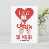 とても愛しているよ ユニークなキノコ バレンタインデー シーズンカード (スタンド正面)