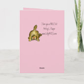 とても愛しているよ 穴あき ロッテ カード Cartoon Cat Greeting Card (裏面)