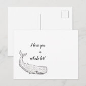 とても愛しているクジラの量 白クジラ ポストカード (正面/裏面)