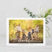 とても感謝の気持ちでいっぱいの感謝祭の写真 シーズンカード (スタンド正面)