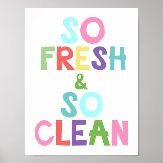 とても新鮮で清潔な子供用バスルーム ポスター (正面)