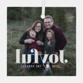 とても楽しいカスタム写真クリスマスの装飾 ガラスオーナメント (裏面)