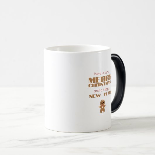 とても楽しいクリスマスと幸せな新年を過ごす モーフィングマグカップ (正面右)