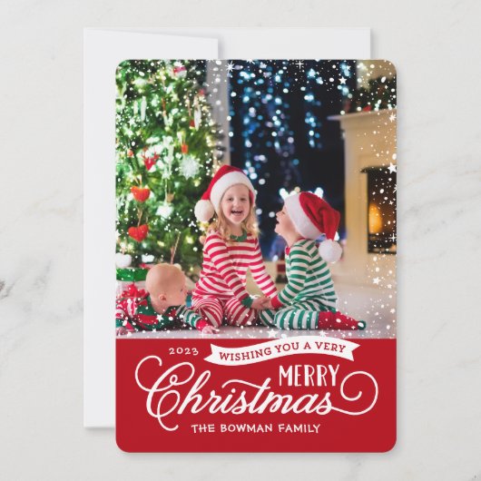 とても楽しいクリスマスの台本の写真 シーズンカード (正面)