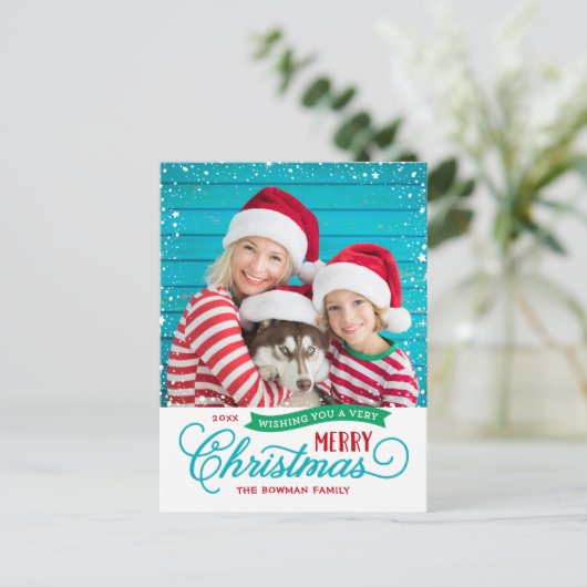 とても楽しいクリスマスの台本の写真 シーズンポストカード (スタンド正面)