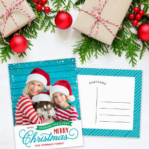 とても楽しいクリスマスの台本の写真 シーズンポストカード