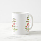 とても楽しいクリスマスツリー クリスマス コーヒーマグカップ (正面右)
