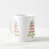 とても楽しいクリスマスツリー クリスマス コーヒーマグカップ (正面左)