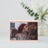 とても楽しいホリデー ローズゴールド シーズンポストカード (スタンド正面)