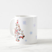 とても楽しいワンちゃんのクリスマス コーヒーマグカップ (正面左)