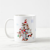 とても楽しいワンちゃんのクリスマス コーヒーマグカップ (左)