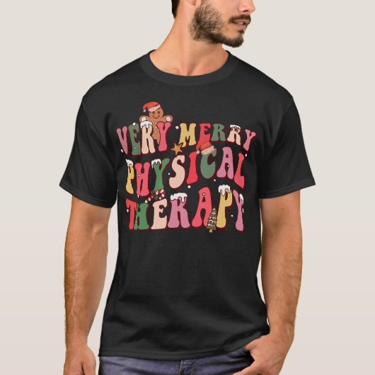 とても楽しい理学療法 理学療法士 Tシャツ (正面)