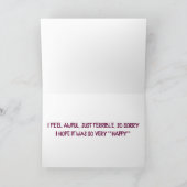 とても残念なことに、あなたの誕生日を***逃してしまった*** カード (内部)