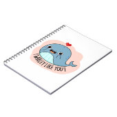 とても気に入ったよ 面白いクジラのダジャレ ノートブック (左側)