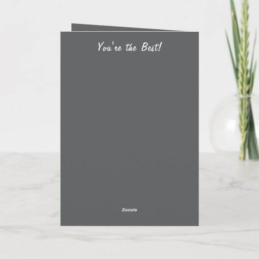 とても特別な夫の写真グレーの誕生日のために カード (裏面)