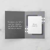 とても特別な夫の写真グレーの誕生日のために カード (内部)