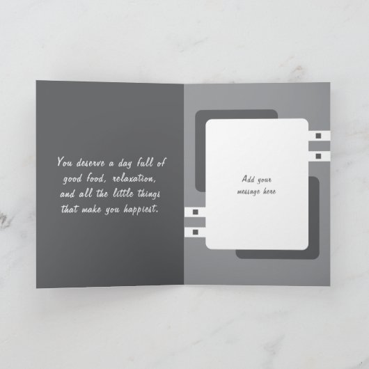 とても特別な夫の写真グレーの誕生日のために カード (内部)