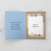 とても特別な甥の茶色の写真誕生日 カード (内部)