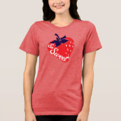 とても甘いストロベリーグラフィックスローガンTシャツ トライブレンドTシャツ (正面)