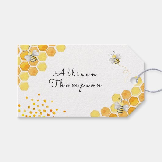 とても甘いビー子供の誕生日 ギフトタグ (正面(横))