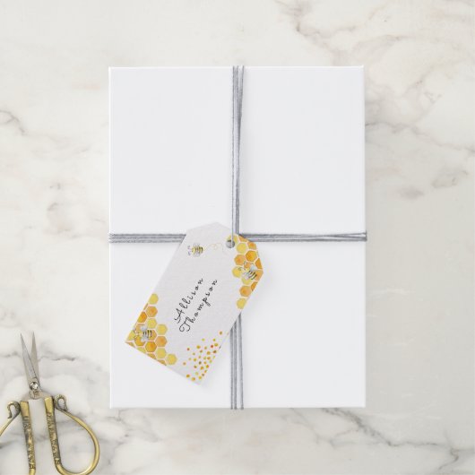 とても甘いビー子供の誕生日 ギフトタグ (より糸付き)