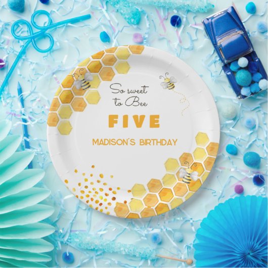 とても甘いビー子供の誕生日 ペーパープレート (パーティー)