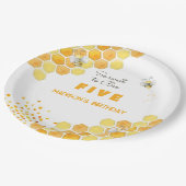 とても甘いビー子供の誕生日 ペーパープレート (アングル)