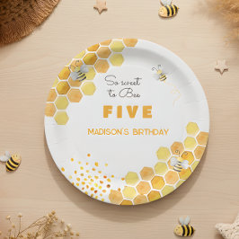 とても甘いビー子供の誕生日 ペーパープレート