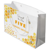 とても甘いビー子供の誕生日 ラージペーパーバッグ (裏面アングル)