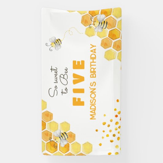 とても甘いビー子供の誕生日 横断幕 (縦)