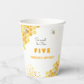 とても甘いビー子供の誕生日 紙コップ (裏面)