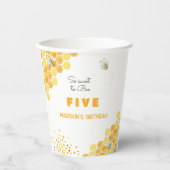 とても甘いビー子供の誕生日 紙コップ (正面)