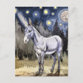 とても甘いロバのユニコーン ポストカード (正面)