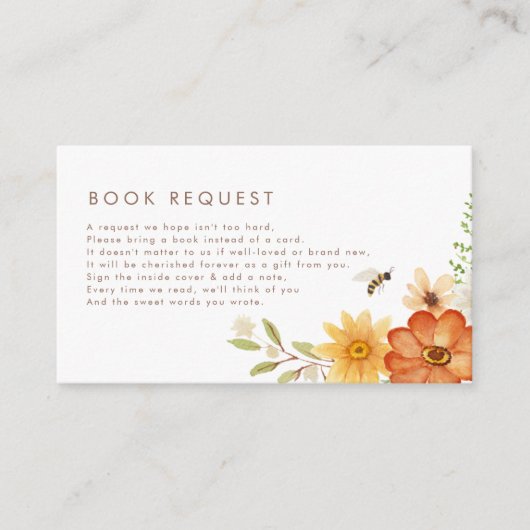 とても甘い |フローラ春ブックリクエストベビー エンクロージャーカード (正面)