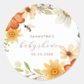 とても甘い |フローラ春ベビーシャワー ラウンドシール (正面)