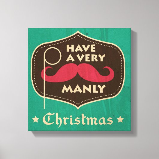 とても男らしいクリスマスを過ごす キャンバスプリント (正面)
