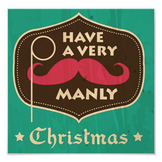 とても男らしいクリスマスを過ごす フォトプリント (正面)