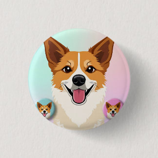 とても素敵でかわいい犬のデザインが 缶バッジ