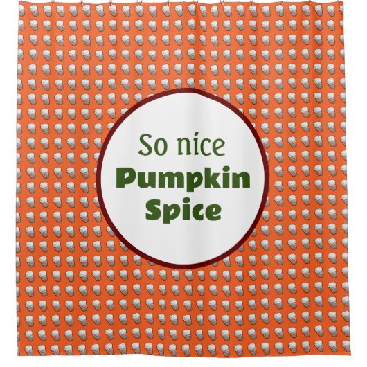 とても素敵なカボチャのスパイス シャワーカーテン (正面)