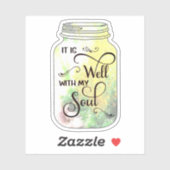 とても素敵なデイジー瓶ステッカーです シール (シート)