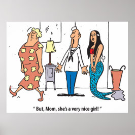 とても素敵な女笑わされるの子ヴィンテージ ポスター