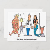 とても素敵な女笑わされるの子ヴィンテージ ポストカード (正面/裏面)