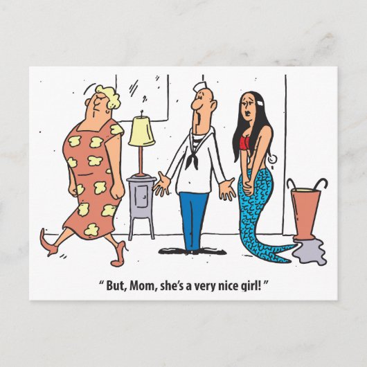 とても素敵な女笑わされるの子ヴィンテージ ポストカード (正面)