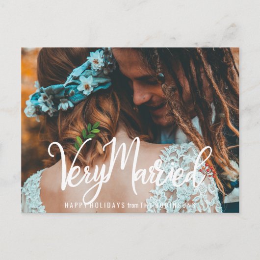 とても結婚したホリデー・エレガント シーズンポストカード (正面)