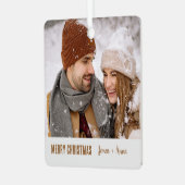 とても美しいカップルの写真モダンスタイリッシュデザイン メタルオーナメント (正面左)